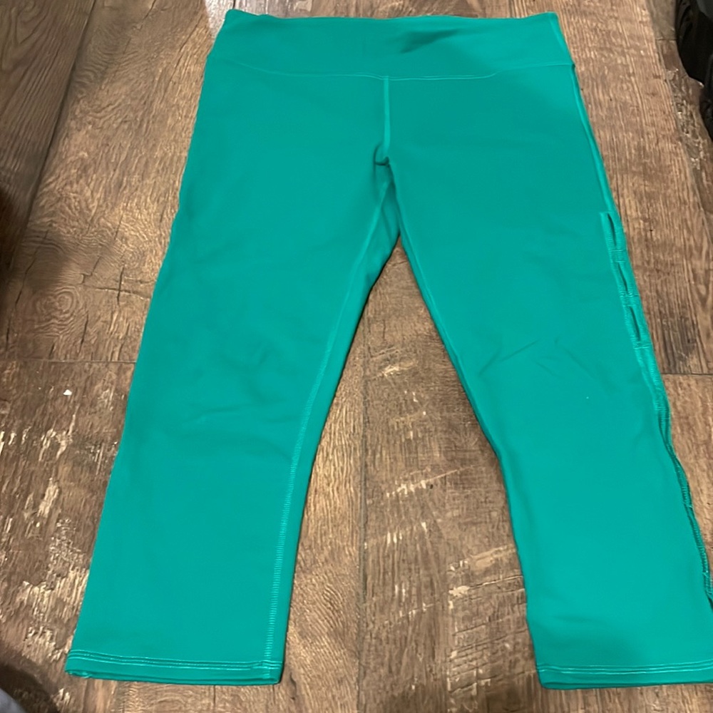 Fabletics‎ Christmas Green Workout Leggings SzM